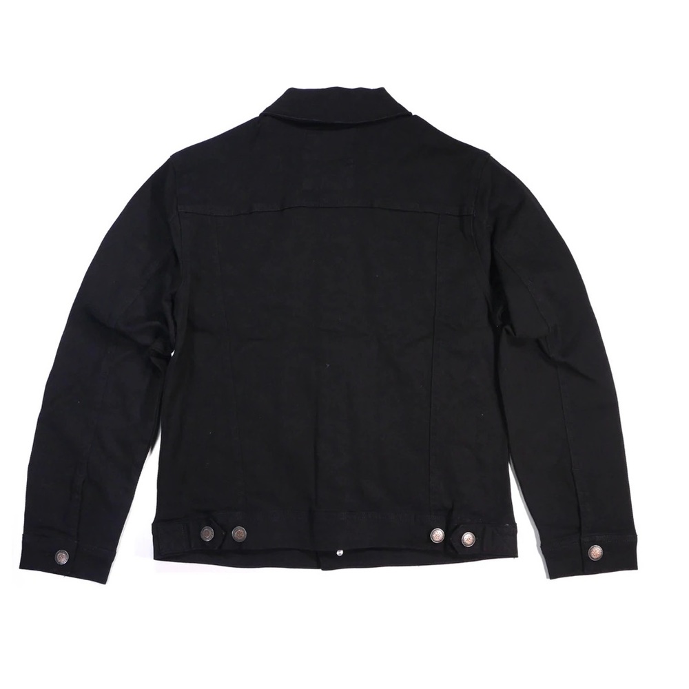 Copper Rivet Black Denim Jacket - Picture 8 of 9